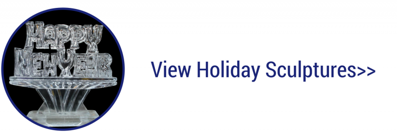 Holiday sculpture thumbnail with blue “View Holiday Sculptures>>” link