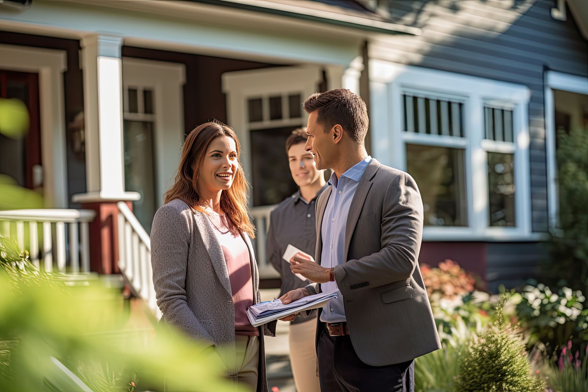 People buying a house from a local real estate agent in Palm Coast, FL