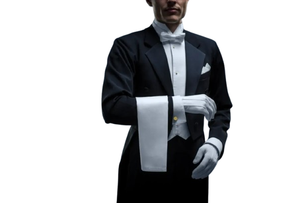 photo d'un serveur ganté