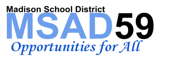 A logo for madison school district msad59 opportunities for all