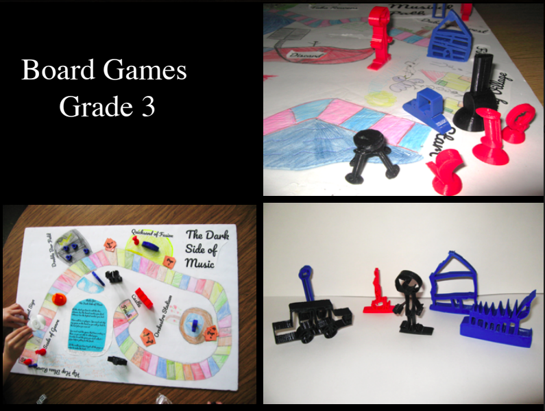 A collage of board games for grade 3