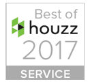 Ein Logo für den besten Houzz-Service im Jahr 2017.