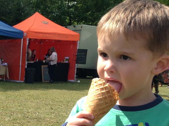 Brooke's Dairy Enjoying Welsh Ice cream