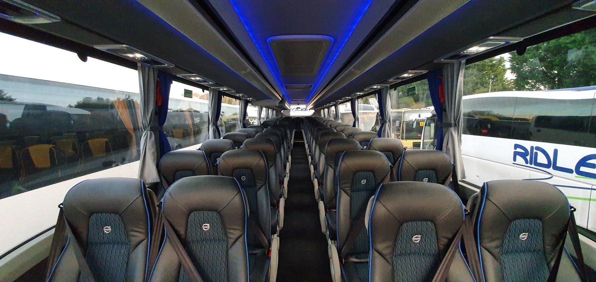 Shot of coach front to back