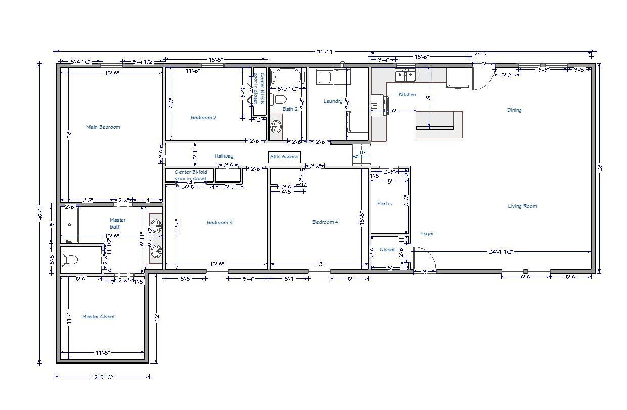 A black and white floor plan of a house.