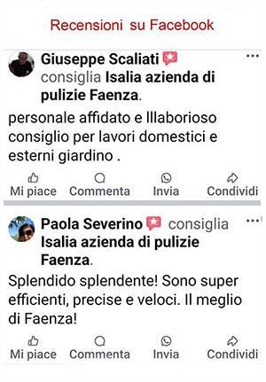 Due recensioni positive su Facebook per 
