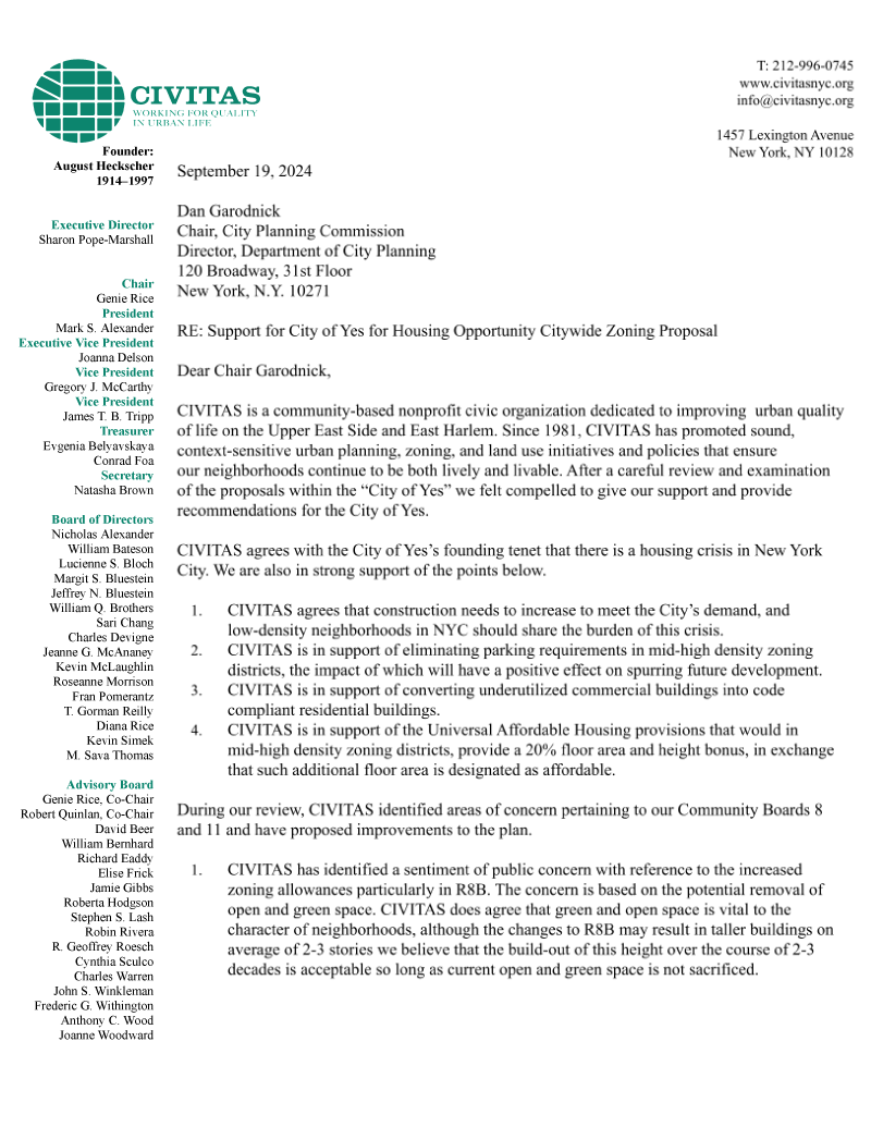 CIVITAS-COY-Housing-Garodnick-Letter-Pg-1of-2-19sep2024