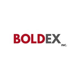 Un logo rouge et blanc pour l'excavation boldex.