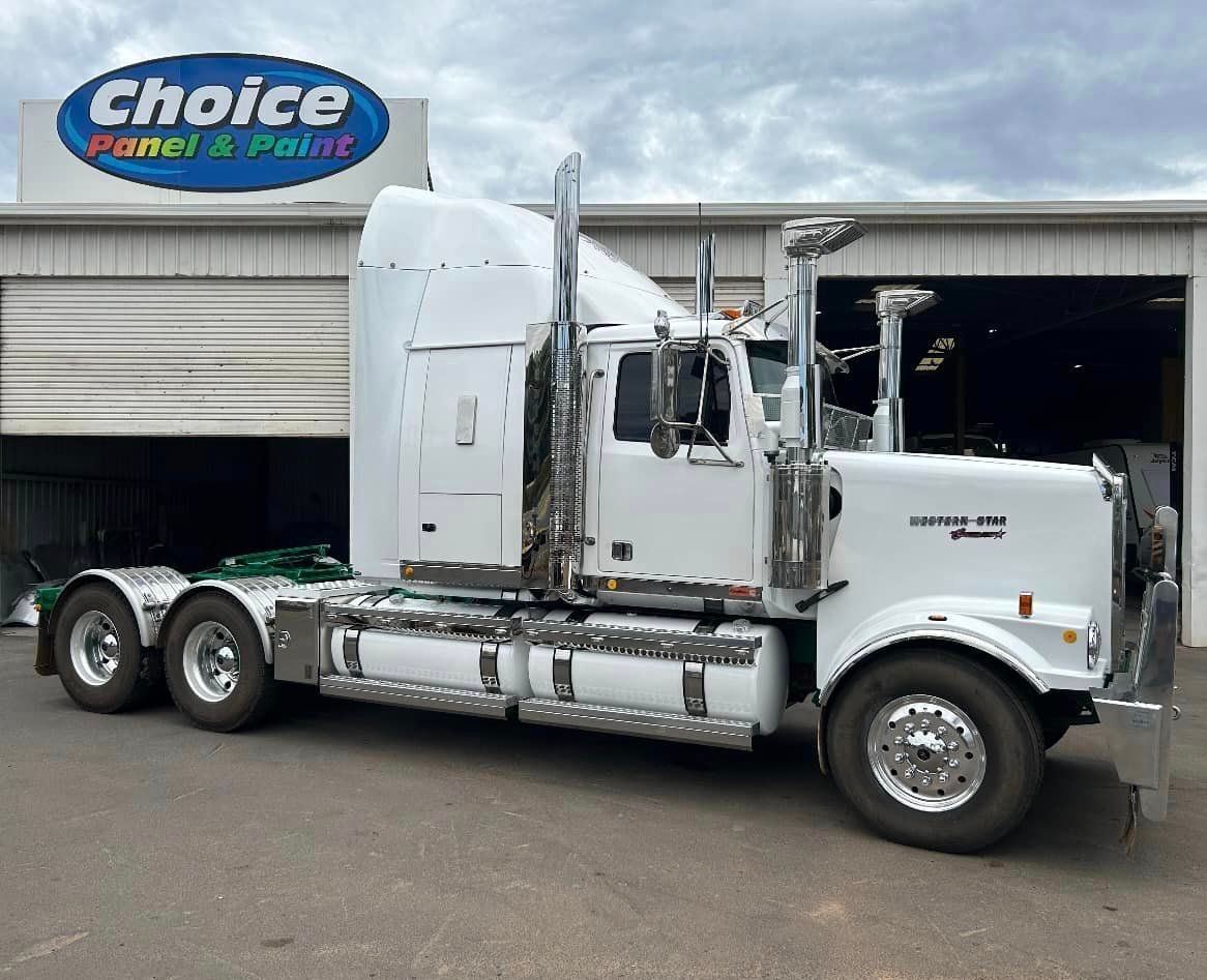 Big white truck | Picton, WA | Choice Panel and Paint