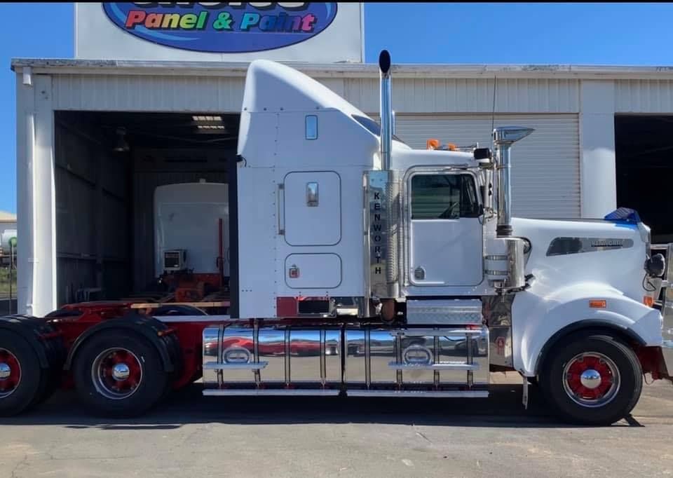 Newly painted big white truck | Picton, WA | Choice Panel and Paint