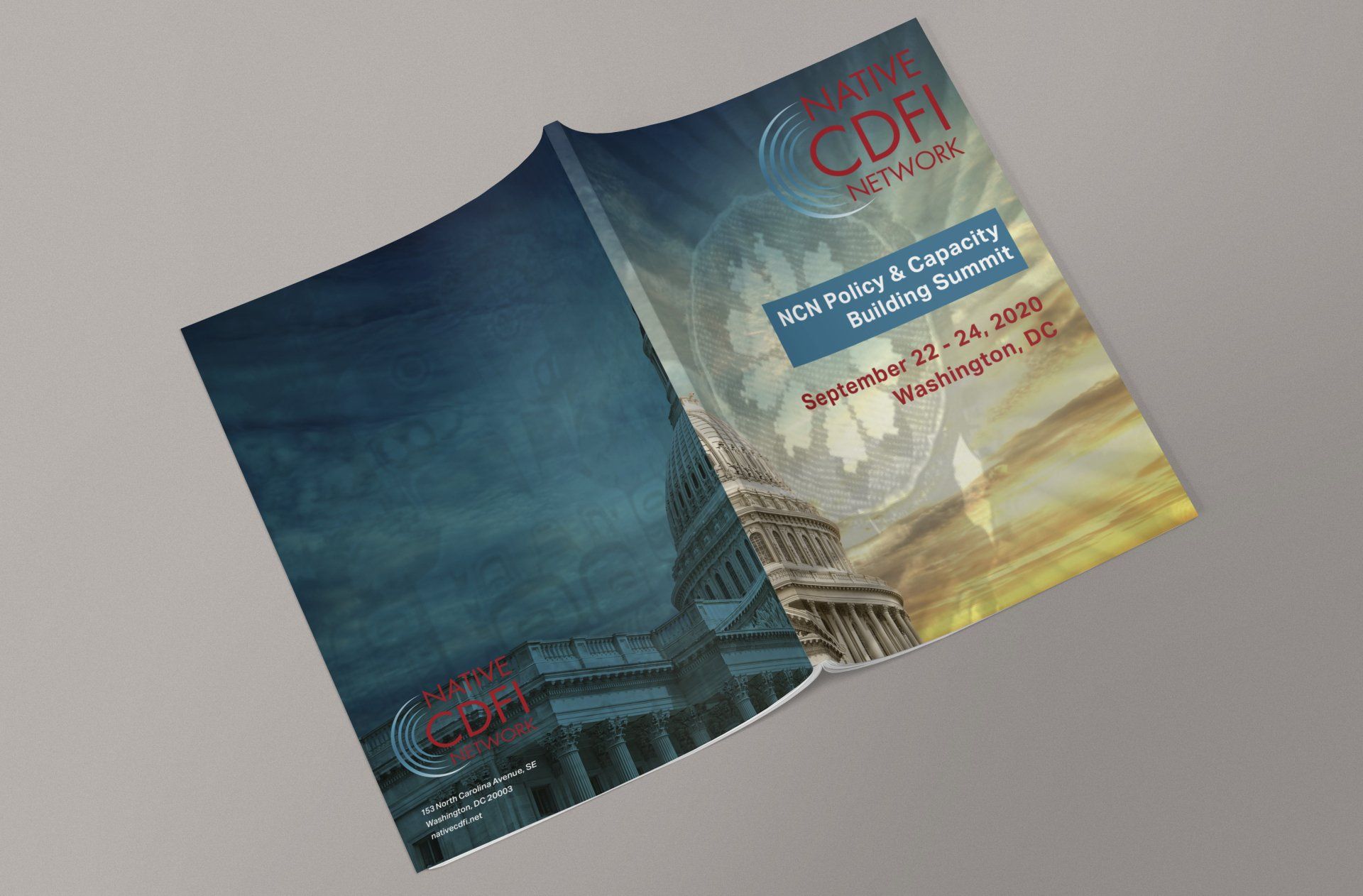 a book is open to a page with a picture of the capitol building on it .