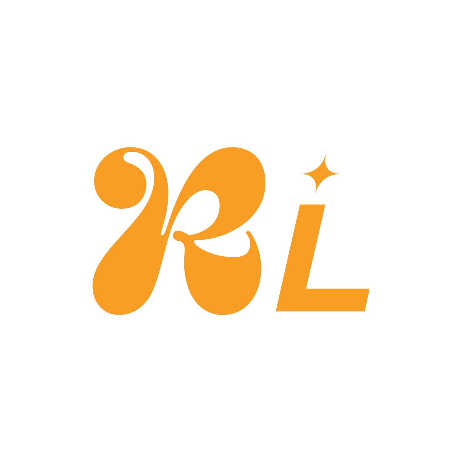 a logo for a company called ri is orange and has a star in the middle .