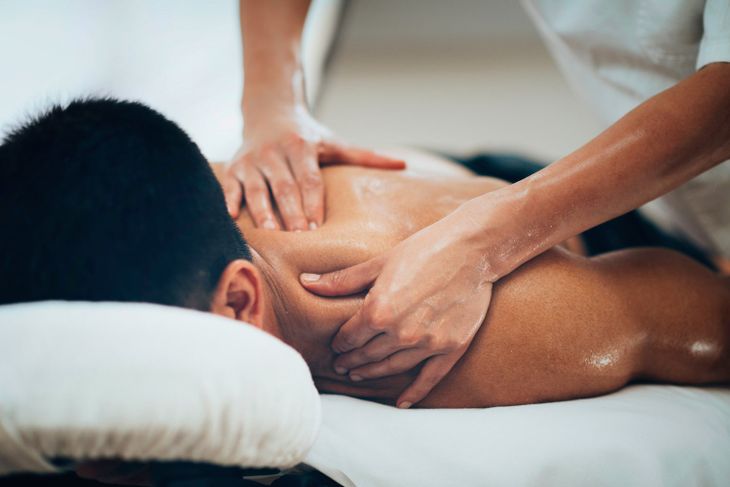 Man Getting A Relaxing Massage — Charleston, SC — East Cooper Mobile Massage