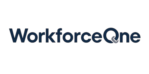 Workforce One logo with a checkmark integrated into the letter 