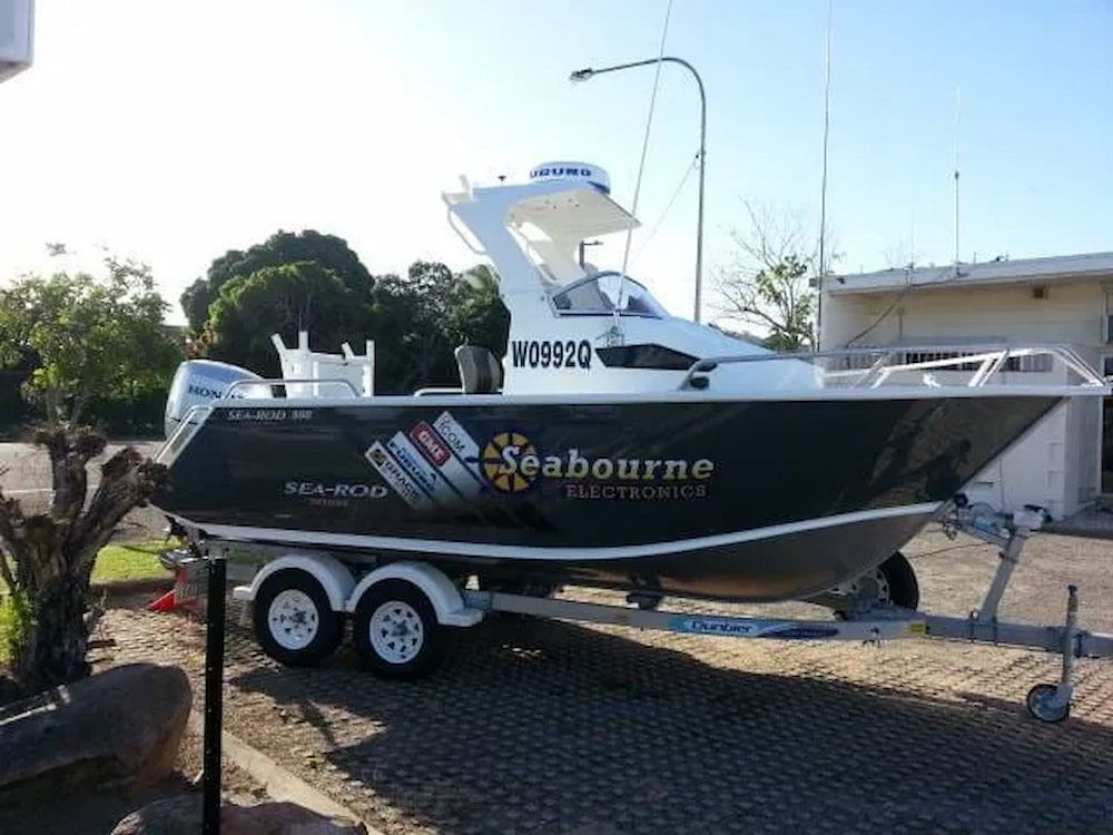 A Boat With the Word Seabourne on It — Seabourne Electronics PTY Ltd in Railway Estate, QLD
