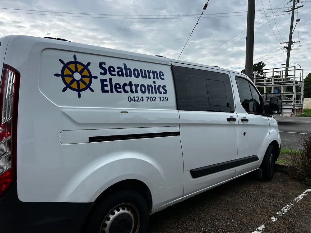 A White Van With Seabourne Electronics Written on the Side — Seabourne Electronics PTY Ltd in Railway Estate, QLD