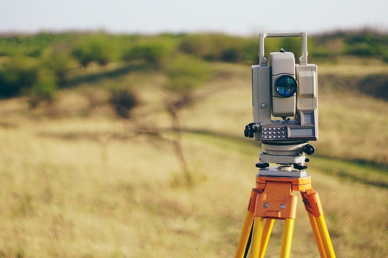 Construction Staking — Theodolite Excavator Survey Road in Lenoir, NC