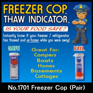 Freezer Cop Thaw Indicator