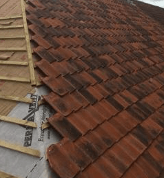 A picture of a roof repair done by Roofers in Cincinnati