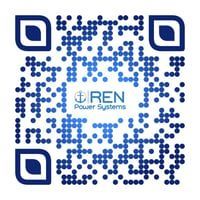 A qr code for ren power systems is shown on a white background.