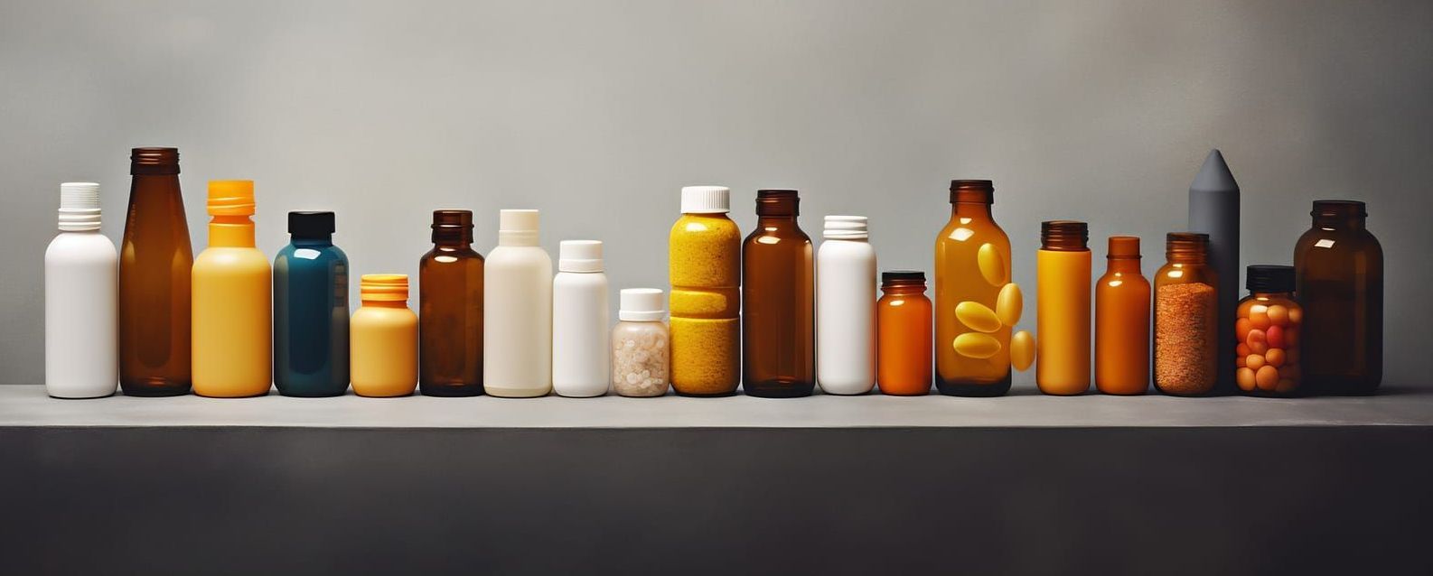 gradient-tones-of-liquid-samples-in-glass-vials