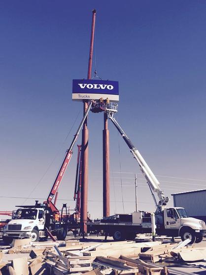 Volvo Pole Sign Installation — Hays, KS — Commercial Sign Co.