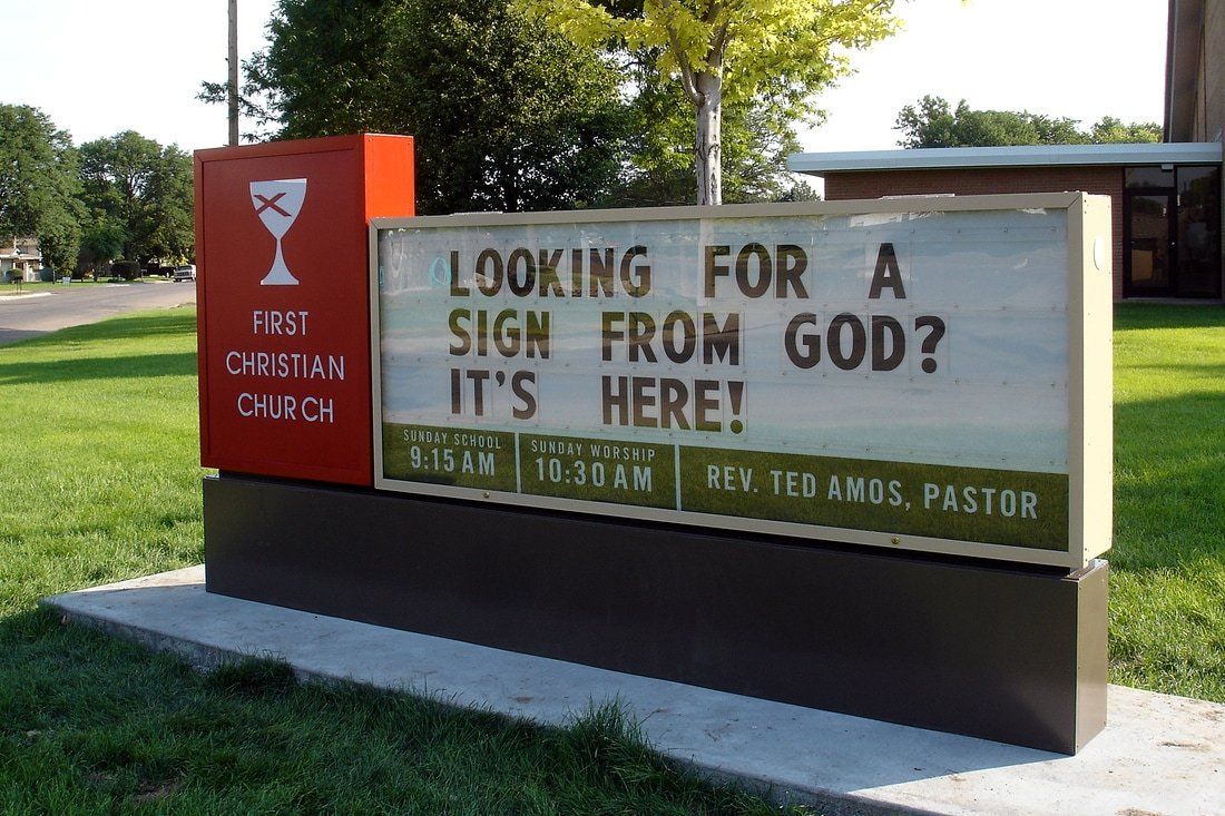 First Christian Church Monument Sign — Hays, KS — Commercial Sign Co.