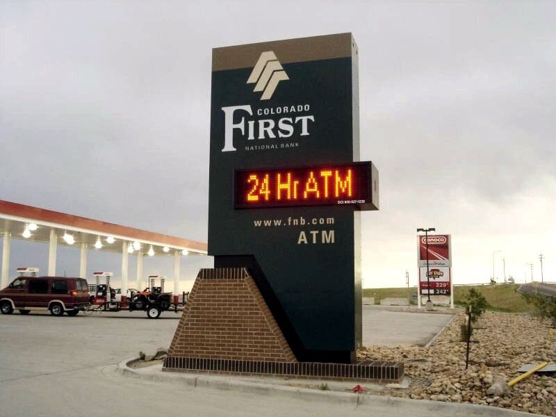 Colorado First National Bank LED Sign — Hays, KS — Commercial Sign Co.