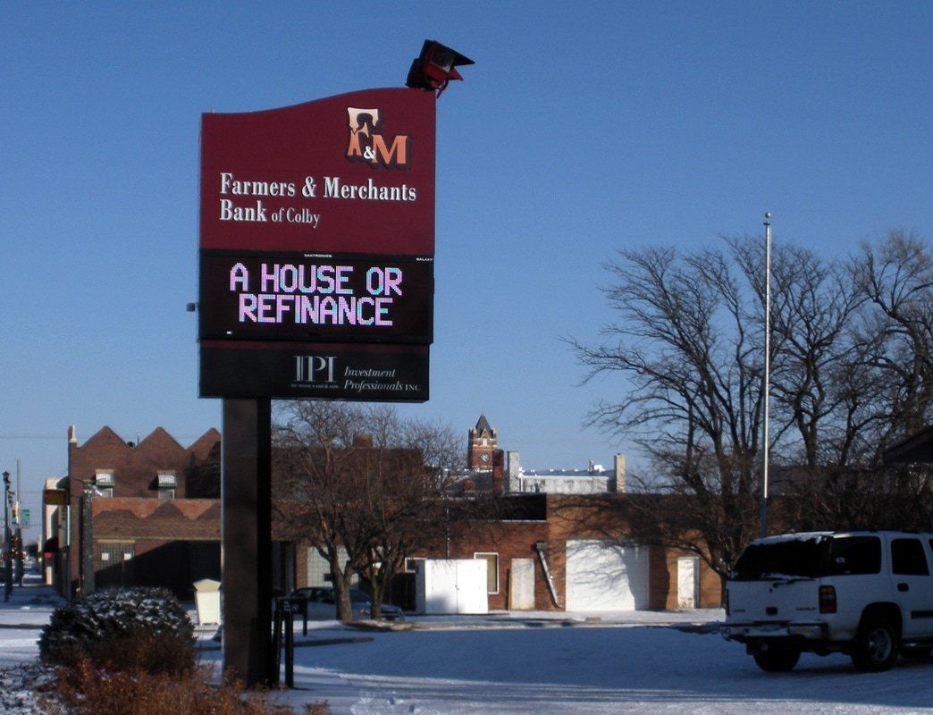 Farmers & Merchants Bank Of Colby LED Sign — Hays, KS — Commercial Sign Co.