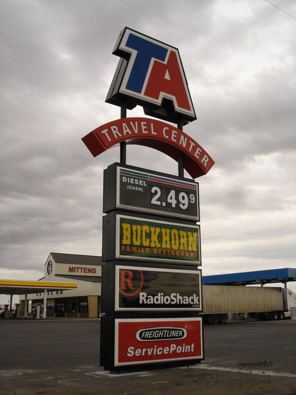 TA Travel Center Pole Sign — Hays, KS — Commercial Sign Co.