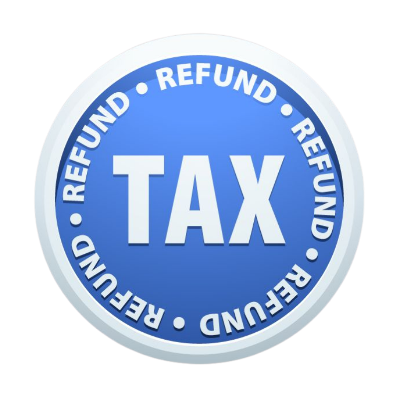 Blue and white circle with 