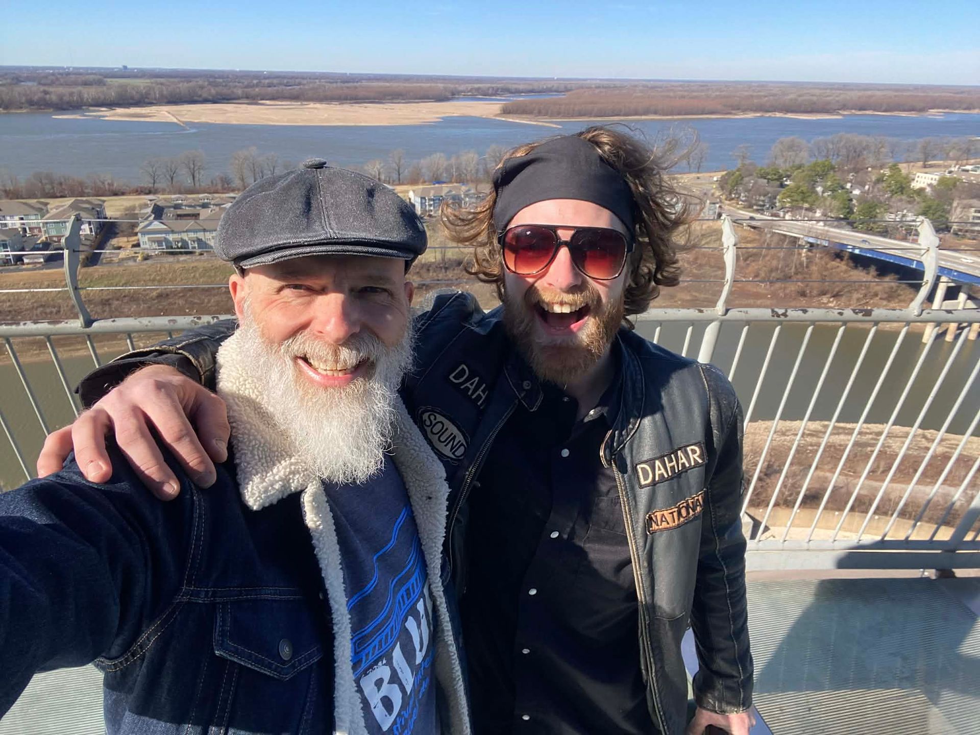 Father'n'Son on the rooftop of the hotel