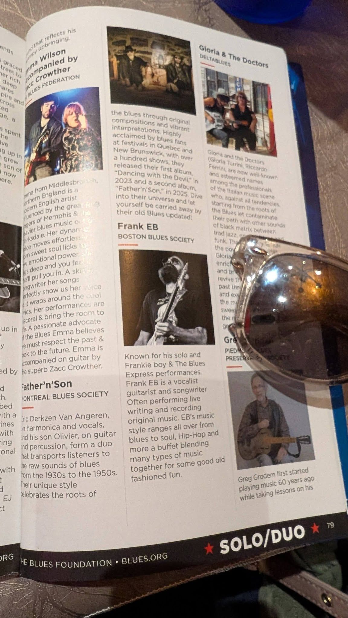 A photo of the page featuring Father'n'Son in the program