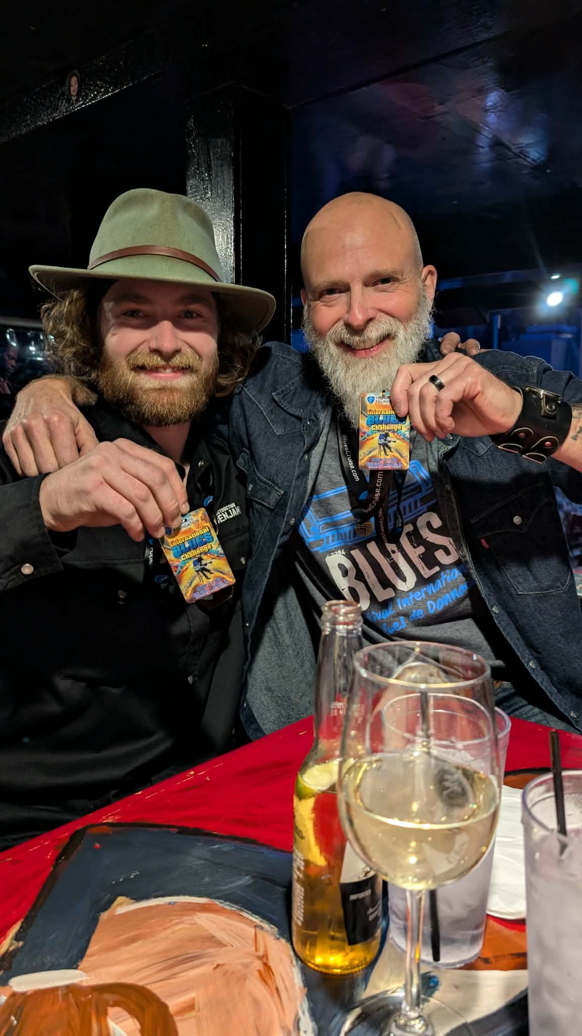 Father'n'Son showing their passes