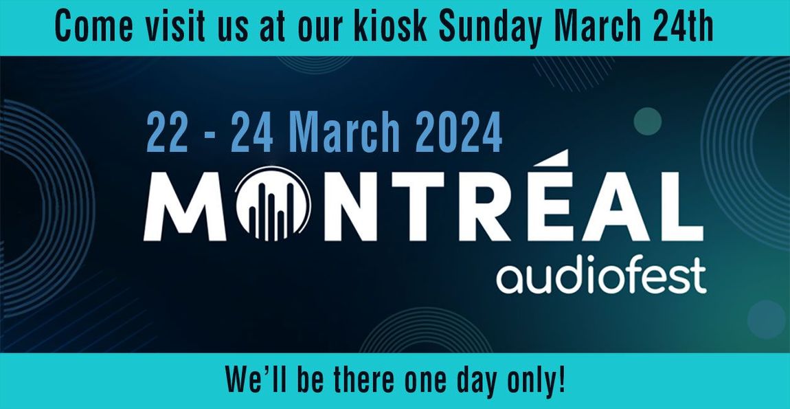 Graphic with dates for the Montreal's audio show Audiofest