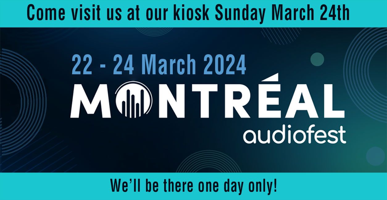 Graphic with dates for the Montreal's audio show Audiofest