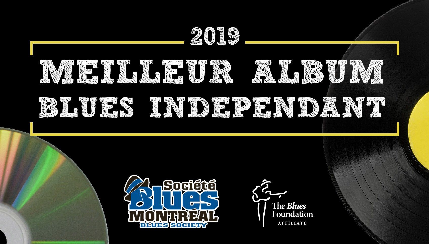 Bannière Meilleur Album Blues Indépendant de la Société Blues de Montréal