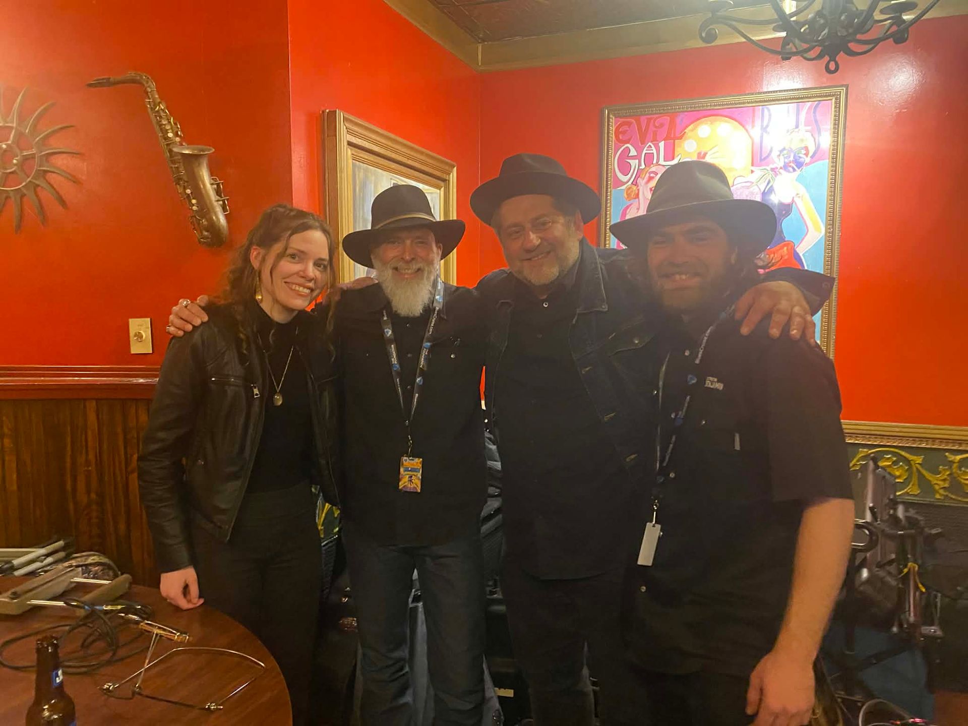 Father'n'Son posing with a coupe