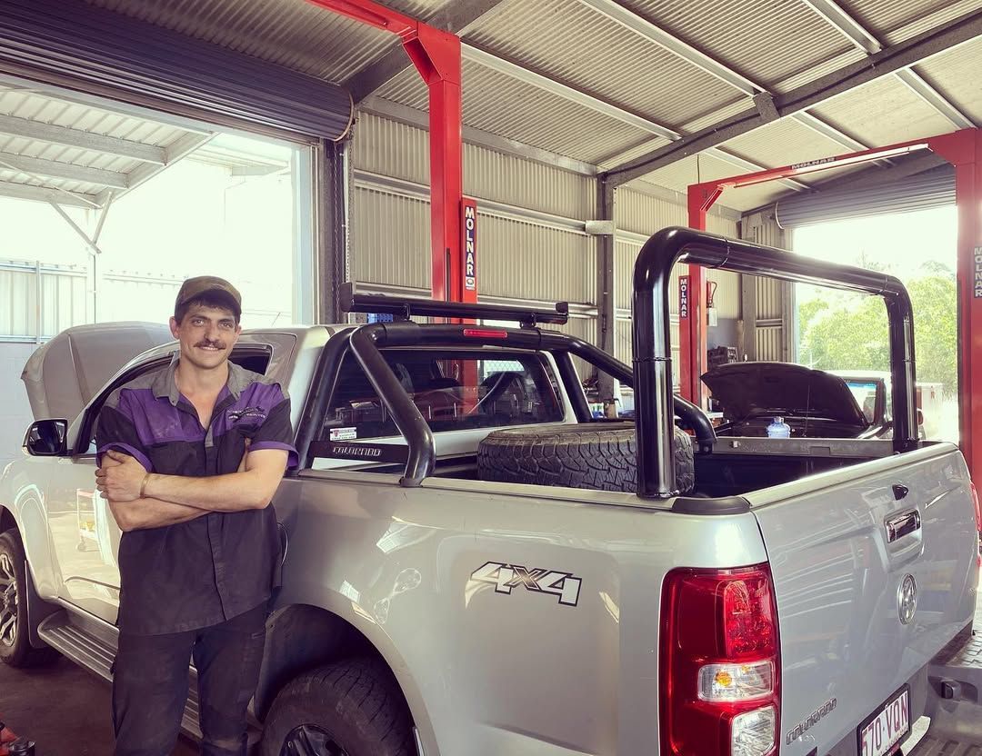 Mechanic in Grey Work Shirt — Atherton Mechanical Services in Atherton, QLD
