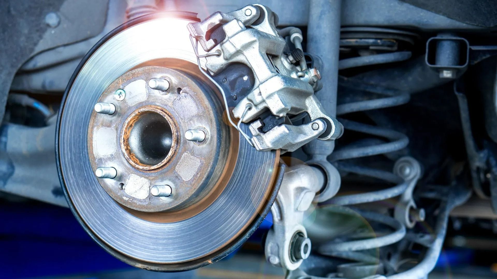 Car Brake Disc and Caliper Assembly — Atherton Mechanical Services in Atherton, QLD