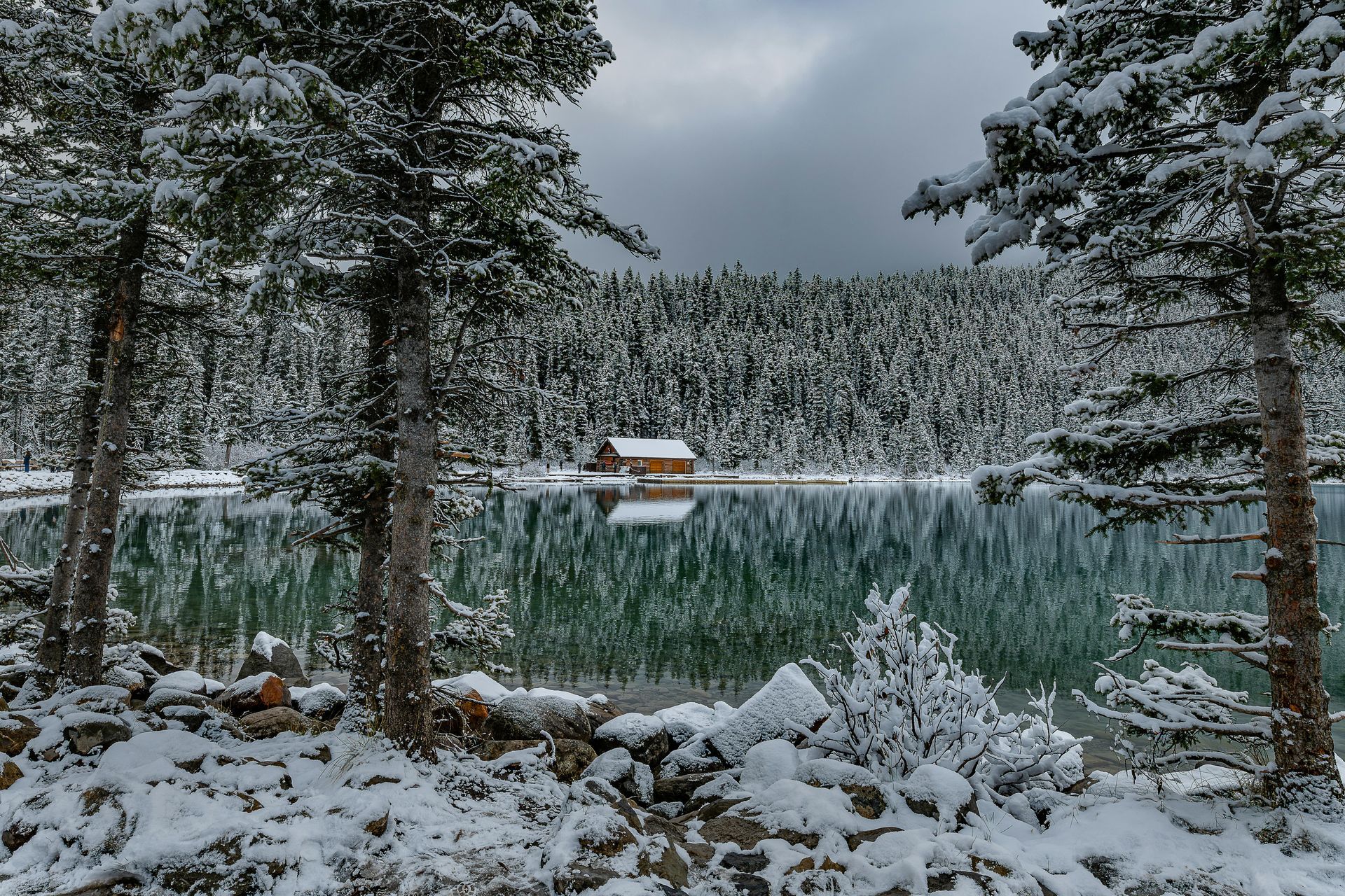 Canadian waterfront in the winter