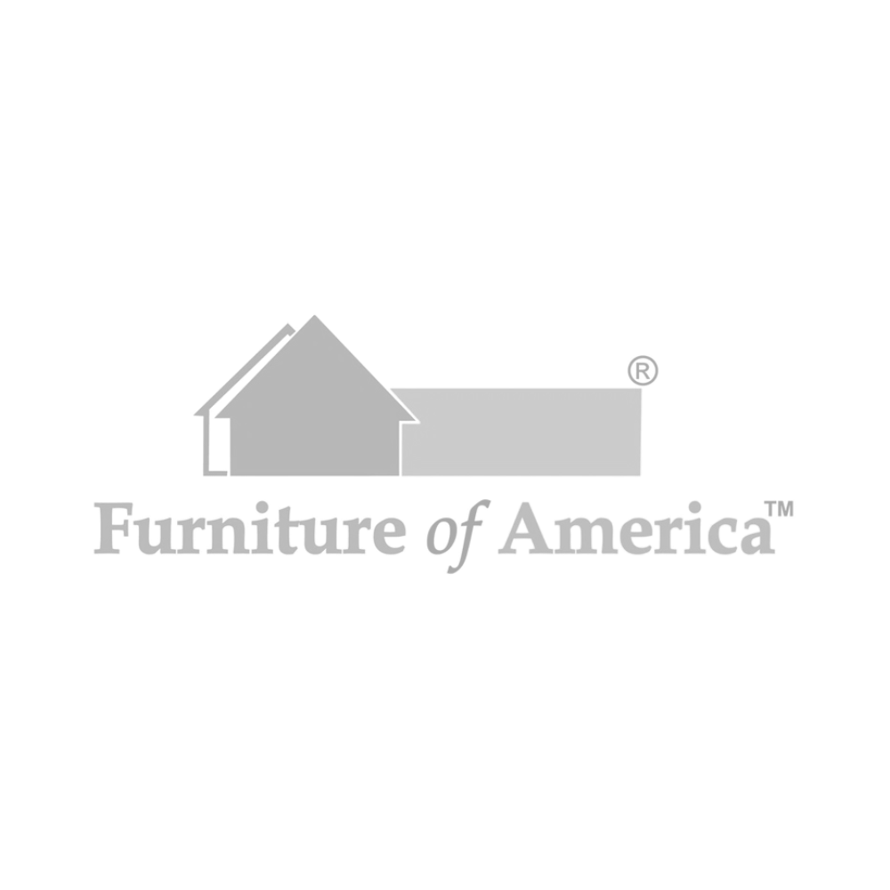 Furniture of America logo: gray house icon above text.
