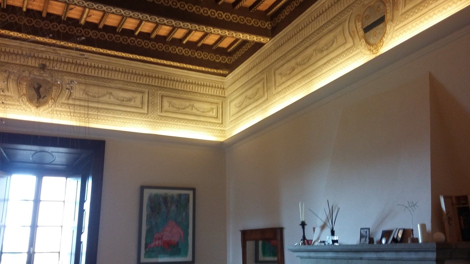 soffitto con decorazioni