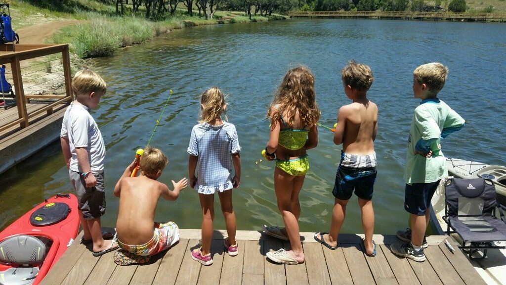 Kids at Longhorn Lake | Boot Ranch | Fredericksburg, Texas
