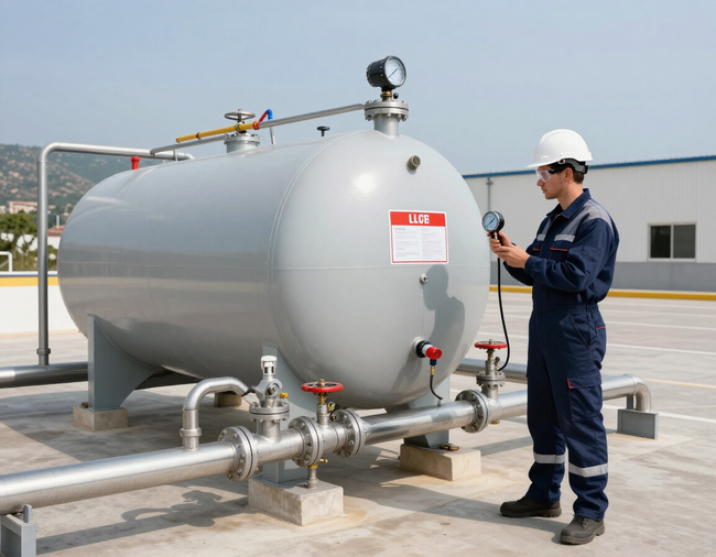 Installazione serbatoio GPL per azienda