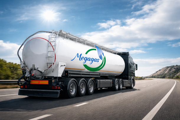 Camion autobotte Megagas per la distribuzione GPL