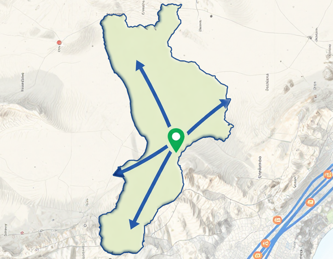 Territorio servito da Megagas in Calabria
