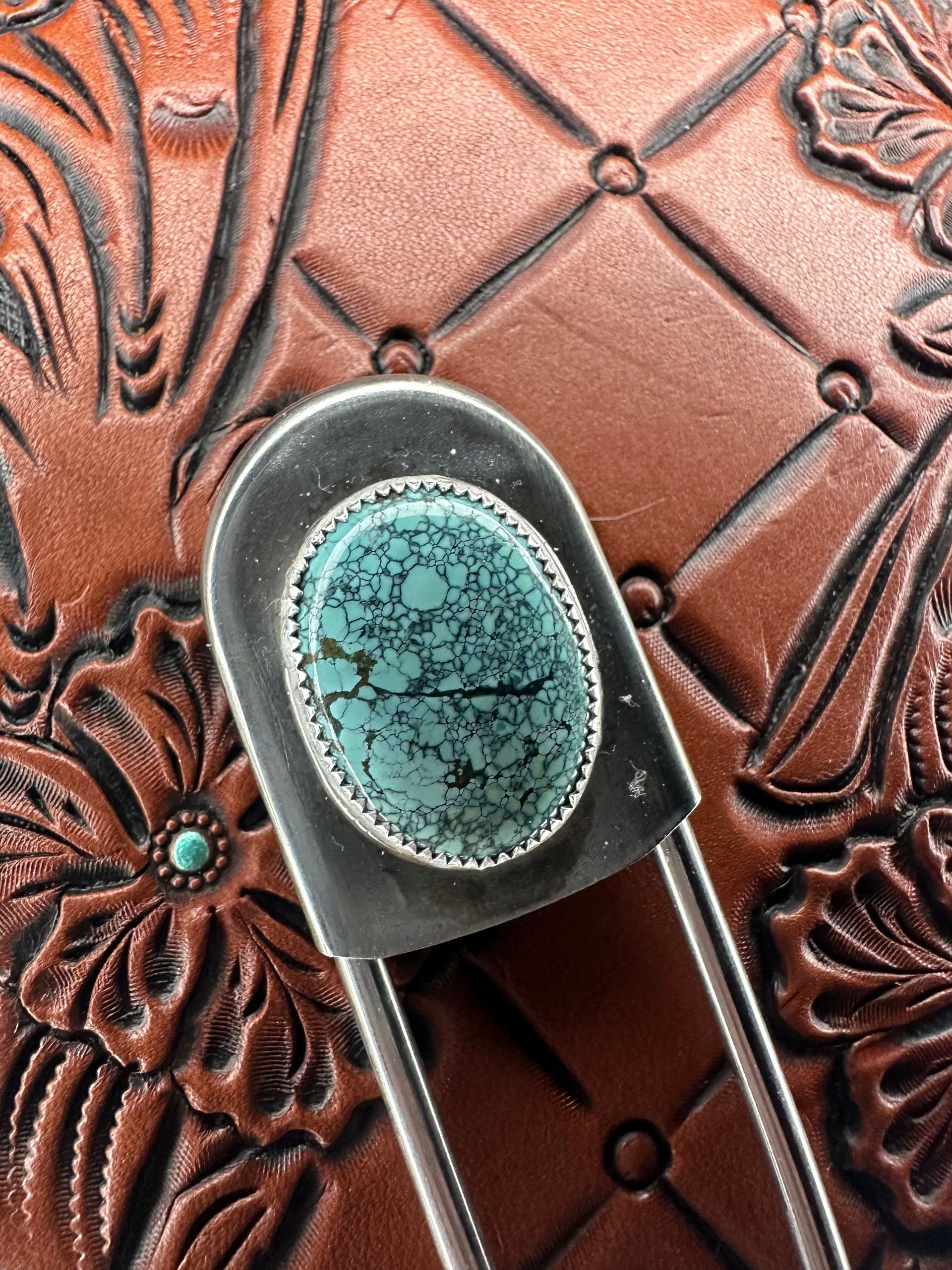 Tibetan Turquoise Jumbo Safety Pin