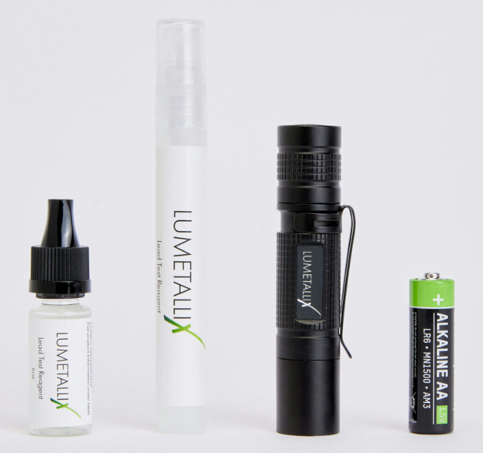 Lumetallix drip-tip bottle, spray, UV light, and battery