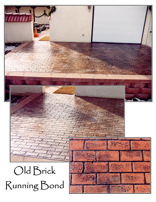 old brick running bond patio